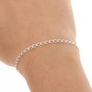 Chaîne maille Rombo plate 3,1 mm en Argent 925 x 50cm