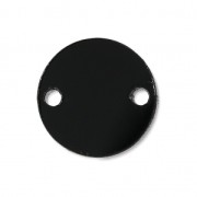 Intercalaire rond 2 trous en plexiglas 15 mm Noir Opaque x1|raw }}