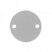 Intercalaire rond 2 trous en plexiglas 15 mm Silver Opaque x1|raw }}