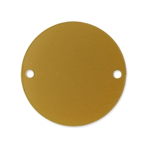 Intercalaire rond 2 trous en plexiglas 20 mm Gold Opaque x1