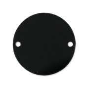Intercalaire rond 2 trous en plexiglas 20 mm Noir Opaque x1