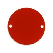 Intercalaire rond 2 trous en plexiglas 20 mm Rouge Semi-opaque x1