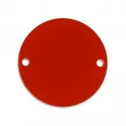 Intercalaire rond 2 trous en plexiglas 20 mm Rouge Semi-opaque x1