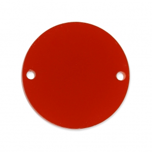Intercalaire rond 2 trous en plexiglas 20 mm Rouge Semi-opaque x1