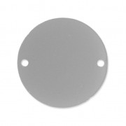 Intercalaire rond 2 trous en plexiglas 20 mm Silver Opaque x1