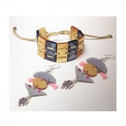 Intercalaire rond 2 trous en plexiglas 20 mm Silver Opaque x1