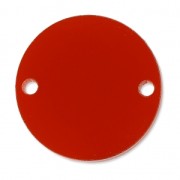 Intercalaire rond 2 trous en plexiglas 25 mm Rouge Semi-opaque x1|raw }}