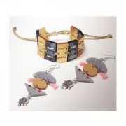 Intercalaire rond 2 trous en plexiglas 25 mm Silver Opaque x1