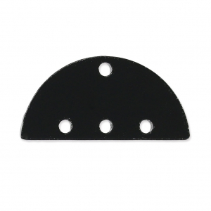Intercalaire demi-disque 3 rangs en plexiglas 12x25 mm Noir Opaque x1