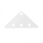 Intercalaire triangle 3 rangs en plexiglas 12.5x25 mm Crystal x1|raw }}