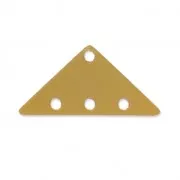Intercalaire triangle 3 rangs en plexiglas 12.5x25 mm Gold Opaque x1