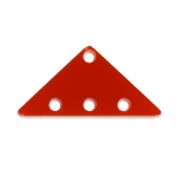 Intercalaire triangle 3 rangs en plexiglas 12.5x25 mm Rouge Semi-opaque x1