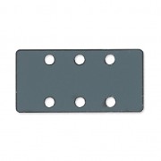 Intercalaire rectangle 3 rangs en plexiglas 12.5x25 mm Gris Transparent x1
