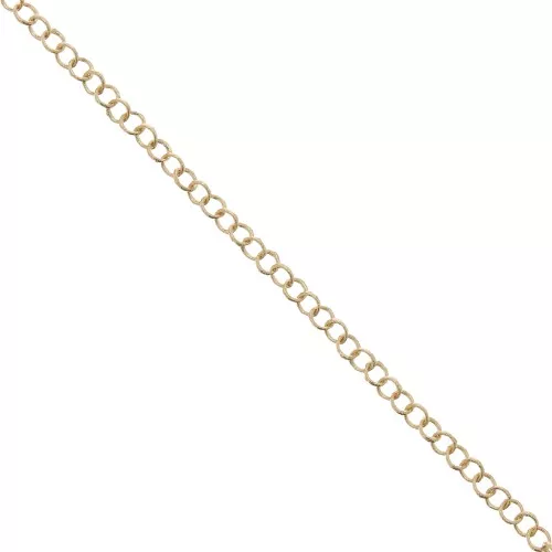 Chaîne maille Forçat 3 mm doré à l'or fin x1m