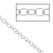 Chaîne maille forçat 3 mm argenté x1m