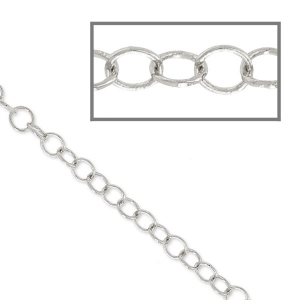 Chaîne maille forçat 3 mm argenté x1m