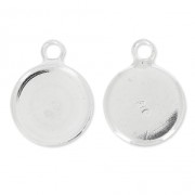 Serti pendentif pour cabochon plat 12 mm en Argent 925 x1|raw }}