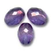 Olives facettées 11x8 mm Crystal Lila Vega Luster x20