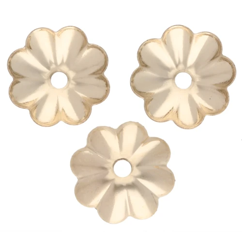 Coupelles fleurs 6 mm en Gold filled (or laminé)  x10