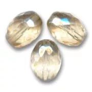 Olives facettées 11x8 mm Crystal Lila Gold Luster x20