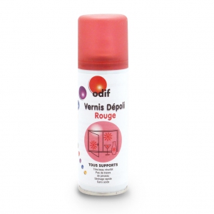 Vernis effet dépoli Odif en spray Rouge x125ml