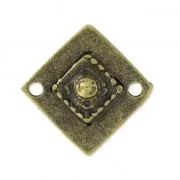 Intercalaire losange 2 trous 21 mm bronze x1
