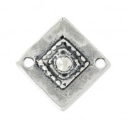 Intercalaire losange 2 trous 21 mm argenté vieilli x1|raw }}