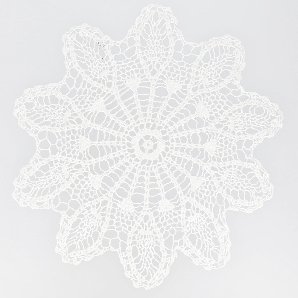 Napperon Au Crochet Fait Main - Centre De Table Jaune - Neuf