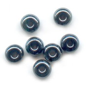 Perles rocailles Preciosa 5/0 4.5 mm - Jet Hematite x20g