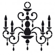 Pochoir décoratif Home deco 29,7x42cm Lustre Chandelier x1|raw }}