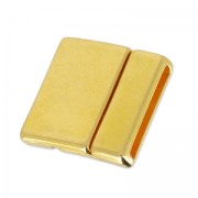 Fermoir aimanté 23,8x24,4 mm pour lacet 20 mm Doré à l'or fin x1|raw }}