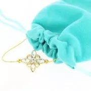 Pochon en velours pour bijoux 115x160 mm Turquoise x1