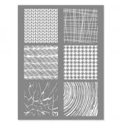 Silk Screen Graine Créative pour Pâte polymère 114x153 mm - Motif Matière