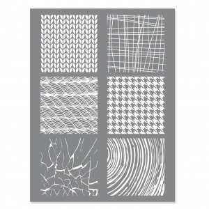 Silk Screen Graine Créative pour Pâte polymère 114x153 mm - Motif Matière