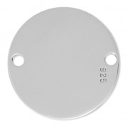 Intercalaire rond 2 trous à graver 25 mm en Argent 925  x1|raw }}