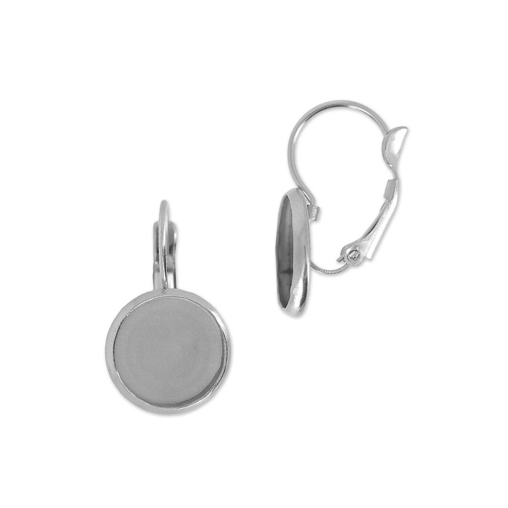 Lot De 8 Supports Pour Boucles D'Oreilles Dormeuses | Acier Inoxydable 16mm X 10mm | Fournitures Bijouterie