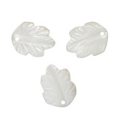 Pendentif feuille en Nacre 12 mm x1|raw }}