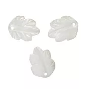 Pendentif feuille en Nacre 12 mm x1