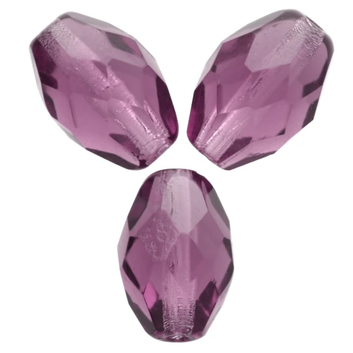 Olives facettées 12.3x8 mm Amethyst x20