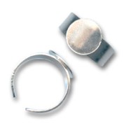 Bague plateau 12 mm argenté  x1|raw }}