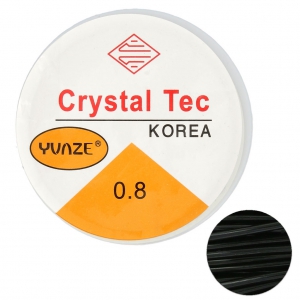 Fil élastique 0.80 mm Crystal Tec Noir x 6 m