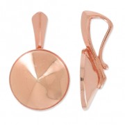 Serti pendentif pour cabochons 1122  12 mm en Argent 925 doré rose x1|raw }}