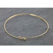 Bracelet jonc très fin 62 mm Plaqué Or 3 microns x1