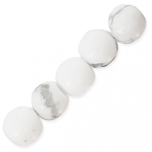 Perles rondes Howlite véritable 3 mm x25