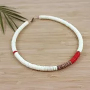 Sequins en plastique  imitation perles Heishi 6 mm Corail x50g