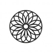 Intercalaire laser cut rosace 24 mm black nickel x1|raw }}