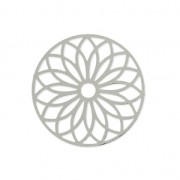 Intercalaire laser cut rosace 24 mm rhodié x1