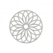 Intercalaire laser cut rosace 24 mm rhodié x1