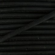 Cordon liège surpiqué 3 mm Noir x 50cm