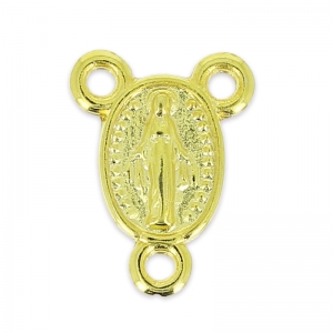 Intercalaire Vierge pour chapelet 14x11 mm doré à l'or fin x1